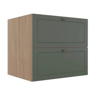 Módulo Balcao 80cm 1 Gaveta 1 Porta Basculante 100% MDF Cozinha Provence Robel Hanover/Salvia Matte