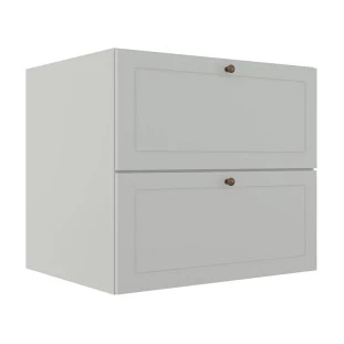 Módulo Balcao 80cm 1 Gaveta 1 Porta Basculante 100% MDF Cozinha Provence Robel Branco/Branco Matte