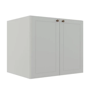 Módulo Balcao 80cm 2 Portas 100% MDF Cozinha Modulada Provence Robel Branco/Branco Matte