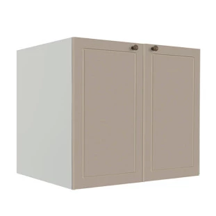 Módulo Balcao 80cm 2 Portas 100% MDF Cozinha Modulada Provence Robel Branco/Fendi Matte