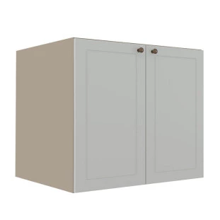 Módulo Balcao 80cm 2 Portas 100% MDF Cozinha Modulada Provence Robel Fendi/Branco Matte