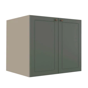 Módulo Balcao 80cm 2 Portas 100% MDF Cozinha Modulada Provence Robel Fendi/Salvia Matte