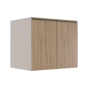 Módulo Balcão 80cm 2 Portas 100% MDF Cozinha Modulada Gold Robel Fendi/Hanover