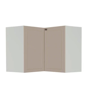 Módulo Balcao de Canto L 94x96cm 100% MDF Cozinha Provence Robel Branco/Fendi Matte