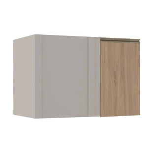 Módulo Balcao De Canto Reto 100cm Direito 100% MDF Cozinha Modulada Gold Robel Fendi/Hanover