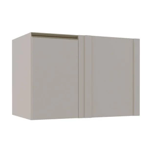 Módulo Balcao De Canto Reto 100cm Esquerdo 100% MDF  Cozinha Modulada Gold Robel Fendi/Fendi