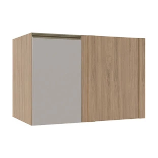 Módulo Balcao De Canto Reto 100cm Esquerdo 100% MDF Cozinha Modulada Gold Robel Hanover/Fendi