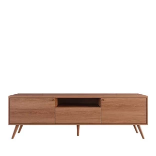 Rack Retro 183cm Para TV 50 Polegadas River 1.83 Lukaliam Jequitiba