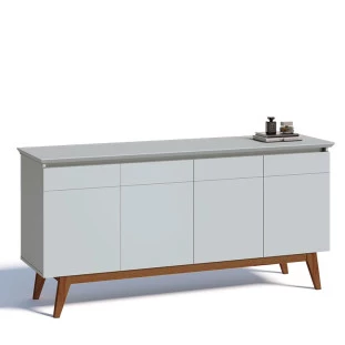 Balcão Buffet 1.65cm Para Sala de Jantar 4 Portas Classic Imcal Branco