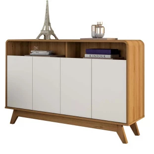 Buffet Balcão 4 Portas Eccos Fabrimoveis Nature/Off White