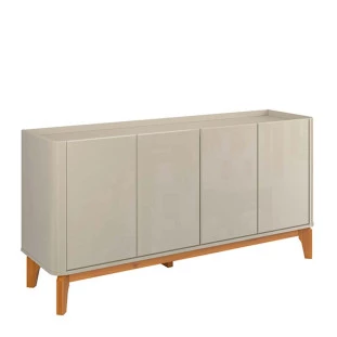 Buffet Balcão 160cm Sala com 4 Portas Flip 1.6 Patrimar Off White