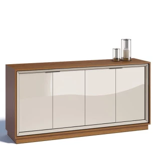 Buffet Para Sala de Jantar 4 Portas 1.60 Ópera Imcal Off White/Freijó