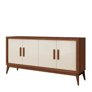 Aparador Buffet Para Sala 4 Portas 160 Middag EAX Naturale/Off White