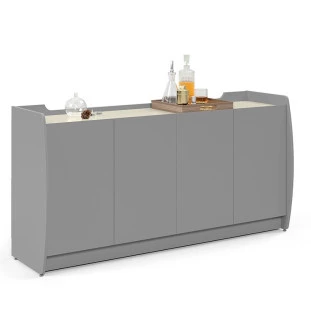 Buffet Sala Jantar Sublime 1.6 Gelius Cinza/Off White
