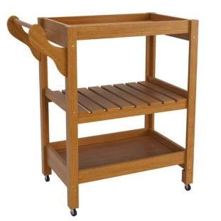 Carrinho Bebidas Cafe Churrasco de Madeira Wood EAX Old