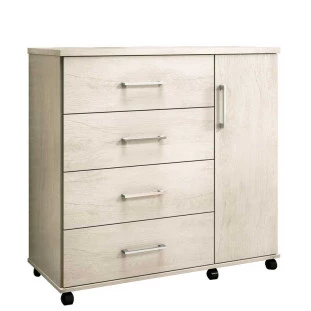 Cômoda Sapateira 4 Gavetas Belle Lukaliam Champagne