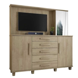 Cômoda com Painel Para TV Estrela RV Móveis Niagara