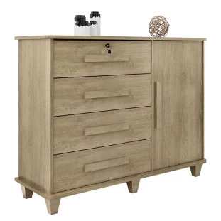 Cômoda com Sapateira 4 Gavetas Grécia RV Móveis Niagara
