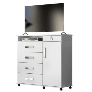 Cômoda Sapateira 4 Gavetas Madri Lukaliam Branco