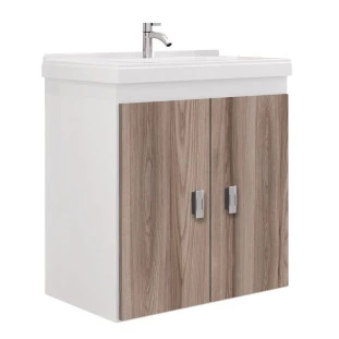 Gabinete Para Banheiro Madeira Ficus 50 Cozimax Branco/Tamarindo