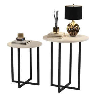 Conjunto de Mesas Lateral Apoio 8030 8031 JB Bechara Pérola