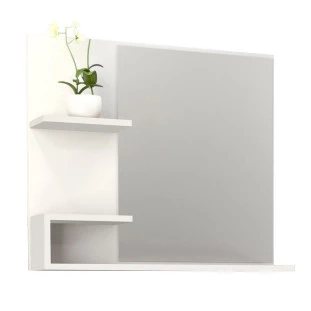 Espelho Para Banheiro Madeira Camélia 60 Cozimax Branco