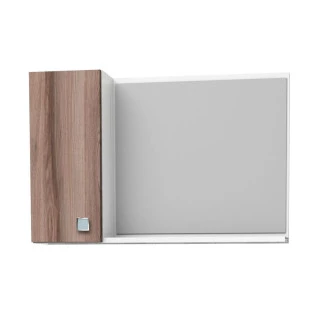 Espelho Para Banheiro Madeira Moara 60 Cozimax Branco/Tamarindo