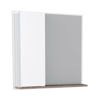Espelho Para Banheiro Madeira Iara 60 Cozimax Branco/Tamarindo