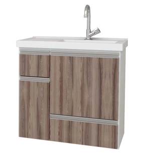 Gabinete Para Banheiro Ibaté 60 Suspenso Cozimax Branco/Tamarindo