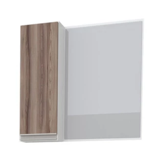 Espelho Para Banheiro Madeira Ibaté 60 Cozimax Branco/Tamarindo