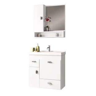 Conjunto Para Banheiro Madeira Orquídea 60 Cozimax Branco