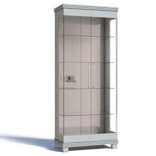 Cristaleira Moderna de Vidro com LED 72x175 Cristal Imcal Branco