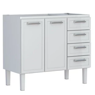 Gabinete de Pia 120 Apolo Flat 4G Cozimax Branco 