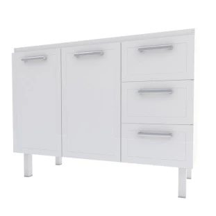 Gabinete de Pia 120 Apolo Flat 3G Cozimax Branco 