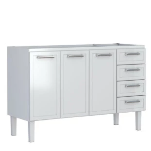 Gabinete de Pia 140 Apolo Flat 4G Cozimax Branco 