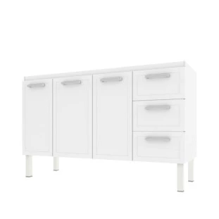 Gabinete de Pia 140 Apolo Flat 3G Cozimax Branco 