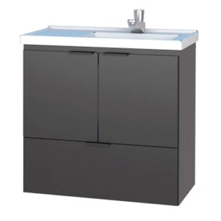 Gabinete Para Banheiro Madeira Lis 60 Com Lavatório Cozimax Preto