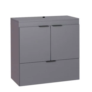 Gabinete Para Banheiro Madeira Lis 60 Sem Cuba Cozimax Cinza