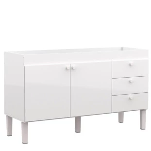 Gabinete de Pia 150 Madeira Sabiá Cozimax Branco 
