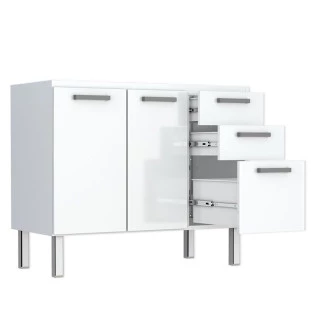 Gabinete de Pia 120 Eros Flat 3G Cozimax Branco
