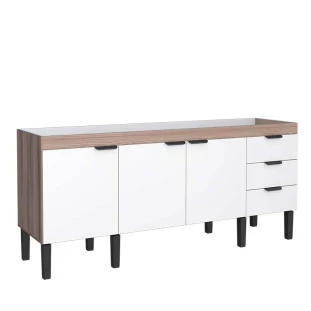 Gabinete Para Pia 200cm Madeira Flamingo Cozimax Branco/Tamarindo