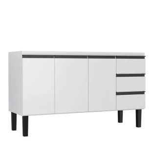 Gabinete de Aço Para Pia 150cm 3 Portas 3 Gavetas Netuno Cozimax Branco