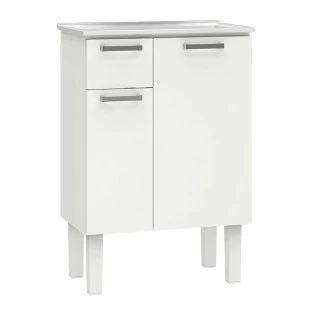 Gabinete Para Banheiro Aço Com Pés Araça 60 Cozimax Branco