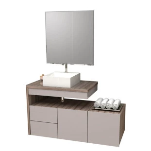 Conjunto Para Banheiro 4 Peças Aimoré Cozimax Nudi/Tamarindo