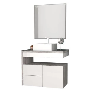 Conjunto Para Banheiro 3 Peças Aimoré 70 Cozimax Branco/Calcare
