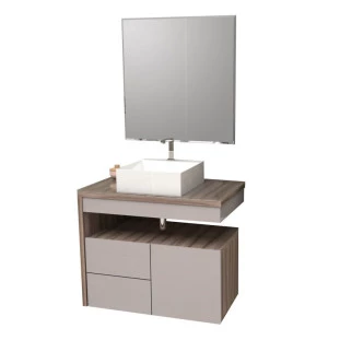Conjunto Para Banheiro 3 Peças Aimoré 70 Cozimax Nudi/Tamarindo
