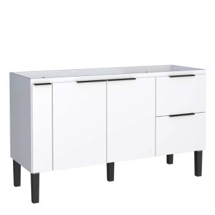 Gabinete De Madeira Para Pia De Cozinha 150cm Cisne Cozimax Branco