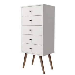 Gaveteiro Cômoda Retrô 4 Gavetas 1717 JB Bechara Branco