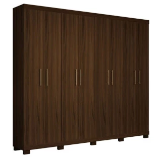 Guarda Roupa Casal 8 Portas Sevilha Gelius Nogueira
