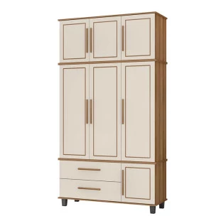 Guarda Roupa 3 Portas House Fabrimoveis Freijo/Off White